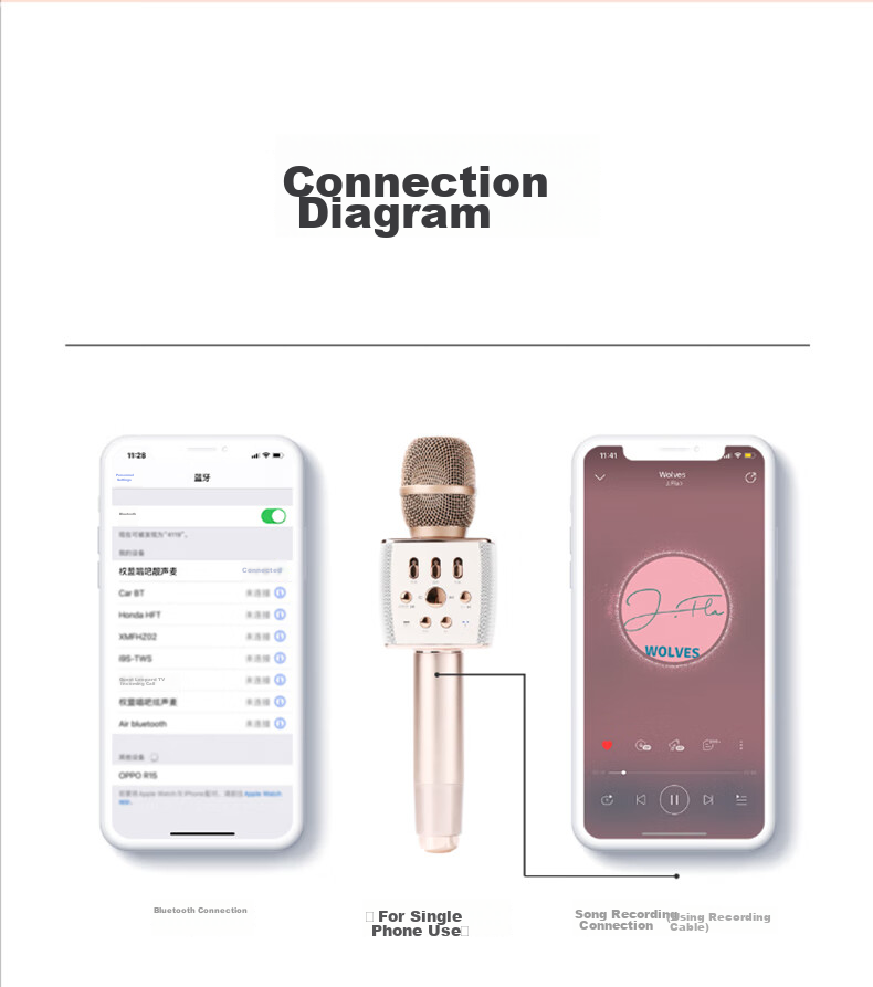 Quanmeng Karaoke Microphone Speaker All-In Home KTV Singing Recording Device, Outdoor Entertainment Live Streaming with Built-In Sound Card, Wireless Bluetooth Microphone And Speaker Equipment 15