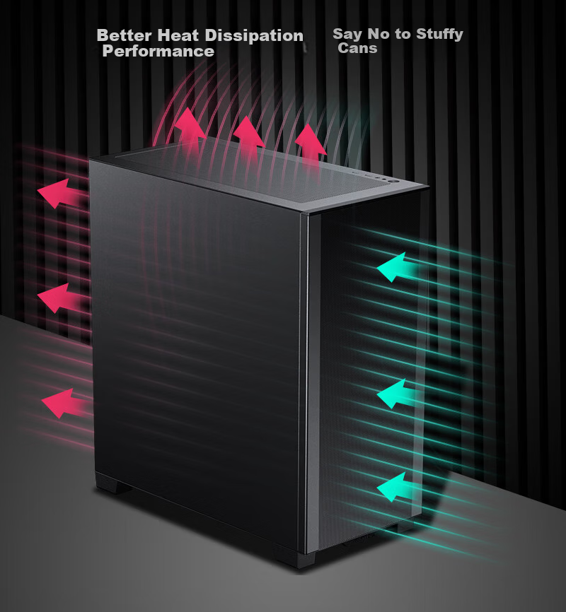 PHANTEKS XT523 Black Mid-Tower Desktop Computer Office ATX Motherboard Case (With 3x 140mm Fans / Mesh Panel / Efficient Cooling / 360mm Water Cooling Support / 5070) 4