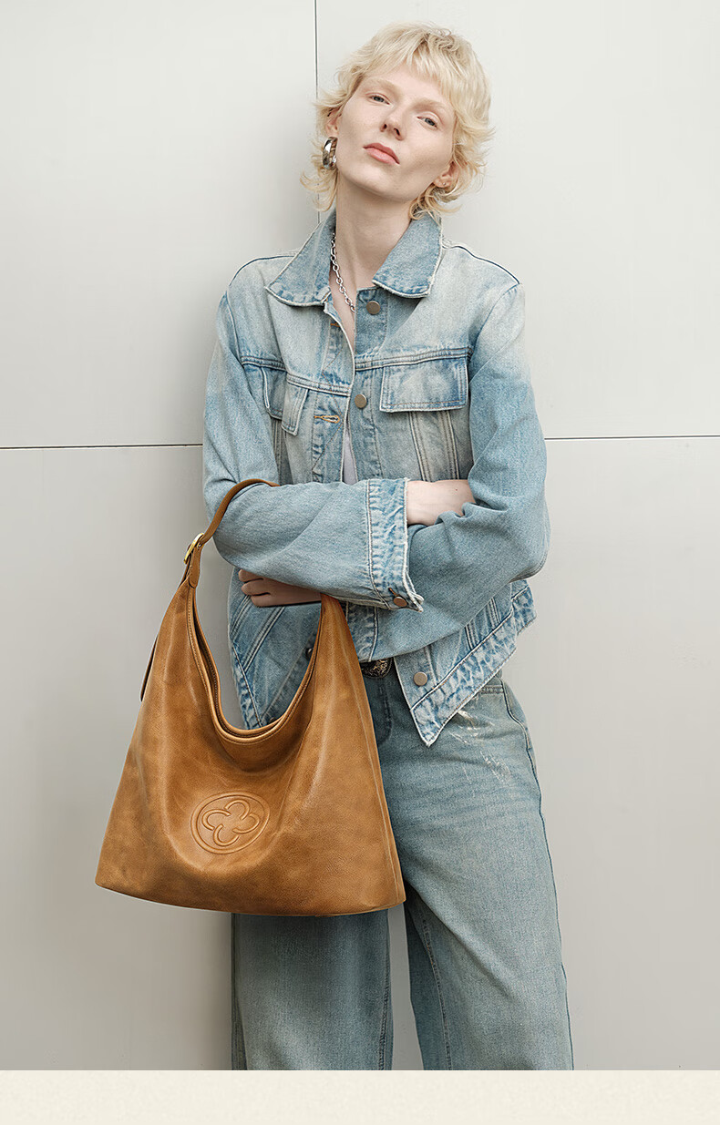 CASSILE [Celebrity Style] Cassile Tote Bag for Women, Vegetable-Tanned Sheepskin Large Capacity Hobo Bag, Birthday Gift 17