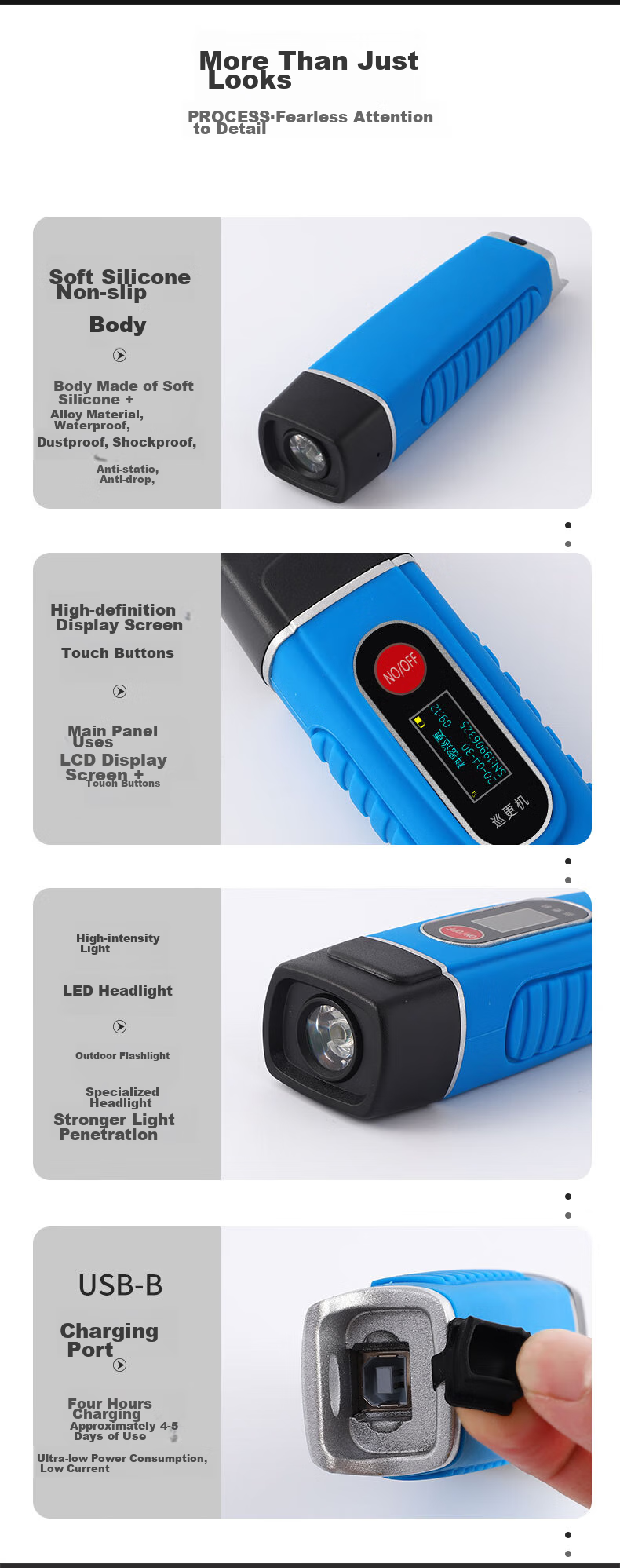 Kemi (Comet) CX11 4G Transmission Real-Time Upload Patrol Machine, Illuminated Patrol Wand, Electronic Patrol System, Patrol Wand with Display Screen, Voice Annunciatio 12