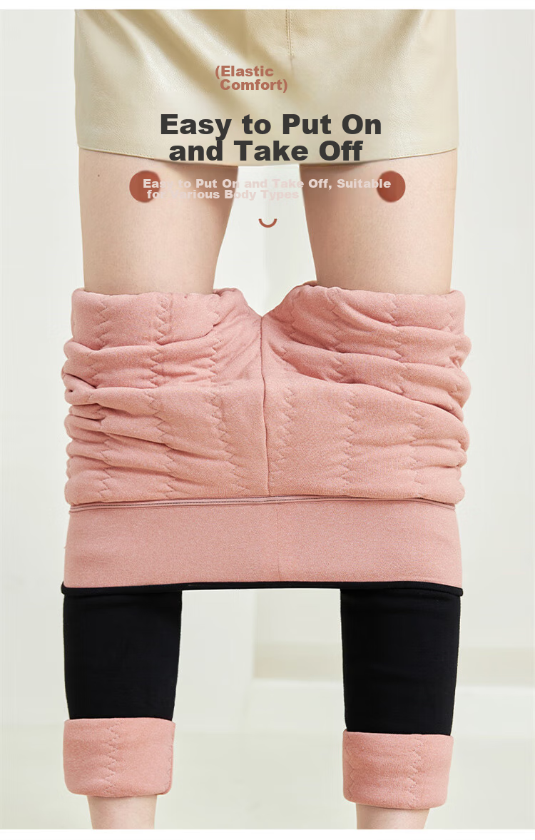 LangSha [Fall New Arrival] Silk Thermal Pants for Women, Winter Outer Wear, Fleece-Lined, Thickened Base Layer Pants, Plus Size, Extra Thick Cotton Pants 10