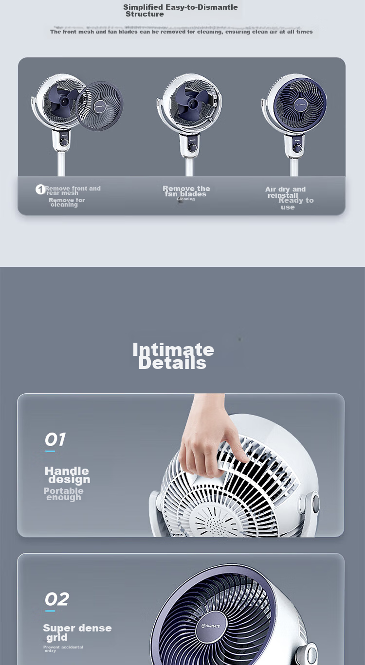 AIRMATE Electric Fan Air Circulator FA18-X168 16