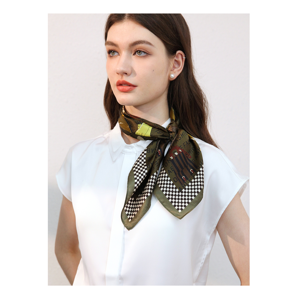 Hangsilu Silk Scarf for Women, Square Scarf, Lightweight Mulberry Silk Neck Scarf, Birthday And Holiday Gift for Mom, Teacher, Or Friends 7