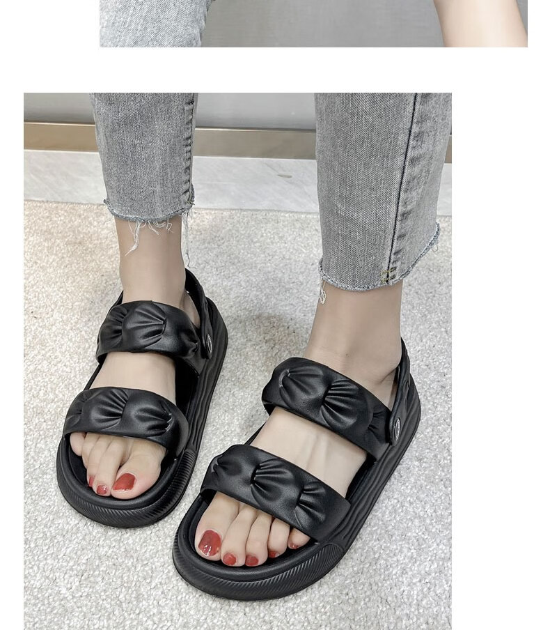 Huili Women's Sandals for Indoor And Outdoor Wear, Beach Shoes, Lightweight Sports Shoes with Soft Soles, Non-Slip Slippers, HL02191, Green, Size 36-37 9