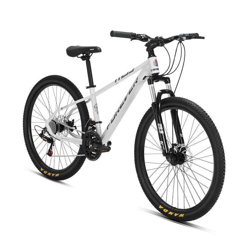 FOREVER Mountain Bike, 24-Speed, 26-Inch, Hydraulic Disc Brakes, for Men And Women, Adult And Student Use, City Off-Road Bicycle, Gray