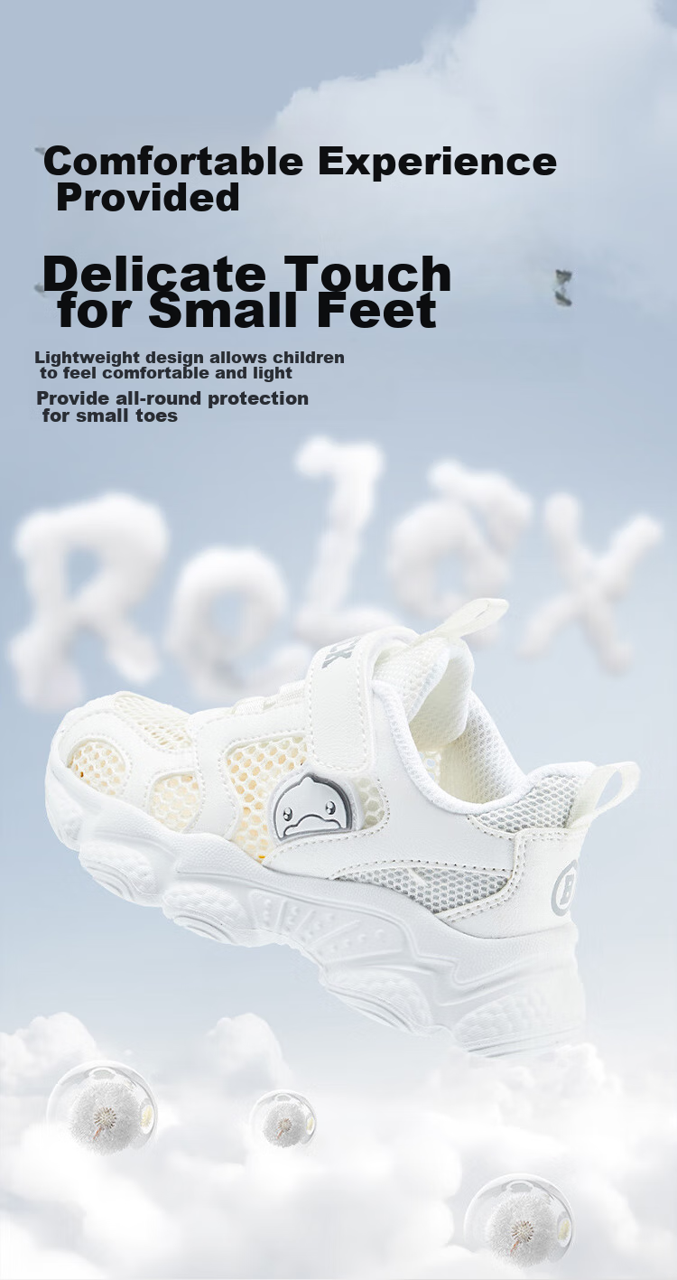 B.Duck Children's Sports Shoes for Boys And Girls, Summer White Sneakers with Single Mesh Breathable Design, Running Shoes 5001 White And Pink Size 33 4