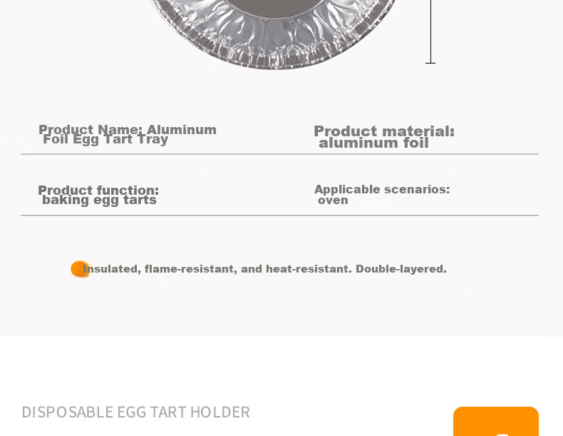 YOUAO Egg Tart Liners, Aluminum Foil [200 Pieces], Egg Tart Shells, Cake Cups, Air Fryer-Specific Foil Bowls, Egg Tart Molds 4