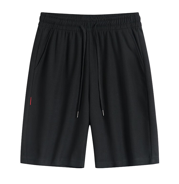GENIOLAMODE Men's Shorts, Everyday Basic Solid Color, Drawstring, Loose Fit, Casual Comfortable Versatile Five-Point Pants 1