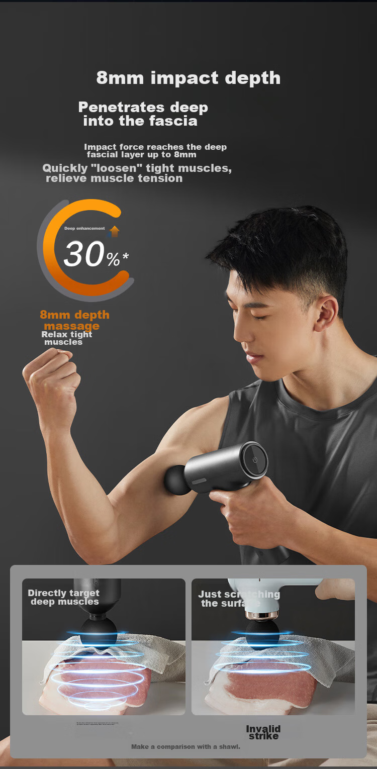 JD Original [Mid-Autumn Festival Gift] Professional Sports Massage Gun J7Pro Full-Body Deep Muscle Relaxation Massager Waist And Leg Massage Device Special Birthday Gift for Parents And Friends 4