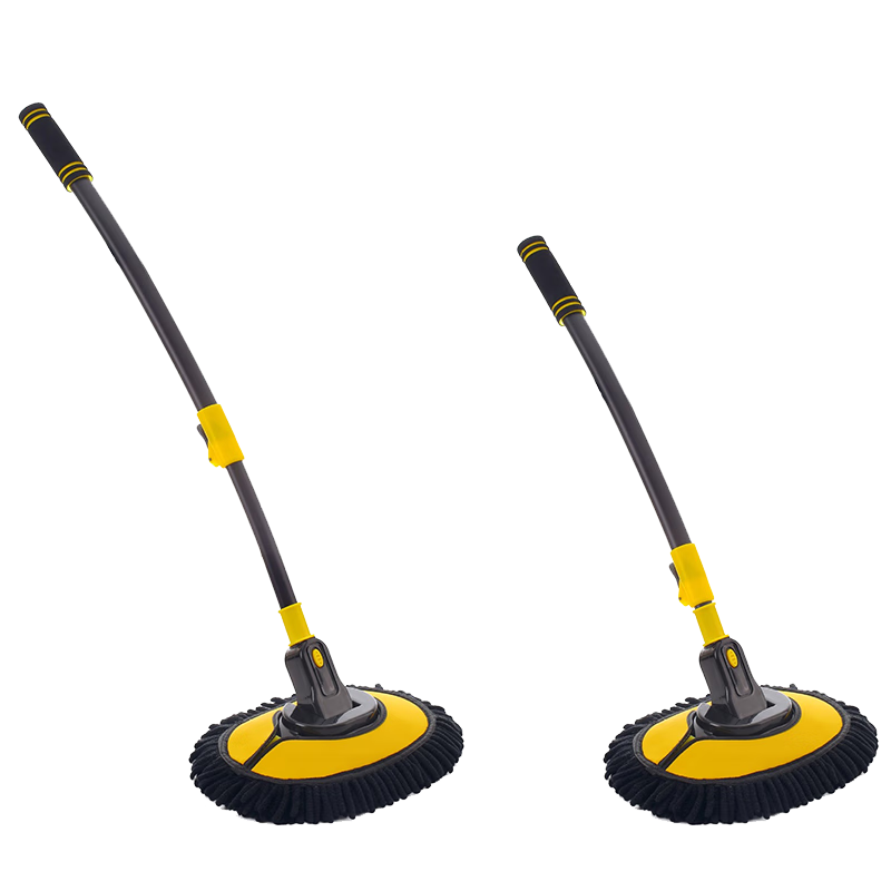 Home Maid Car Wash Mop, Gentle on Car, Bent Handle for Less Effort, Chenille Extendable Bent Handle