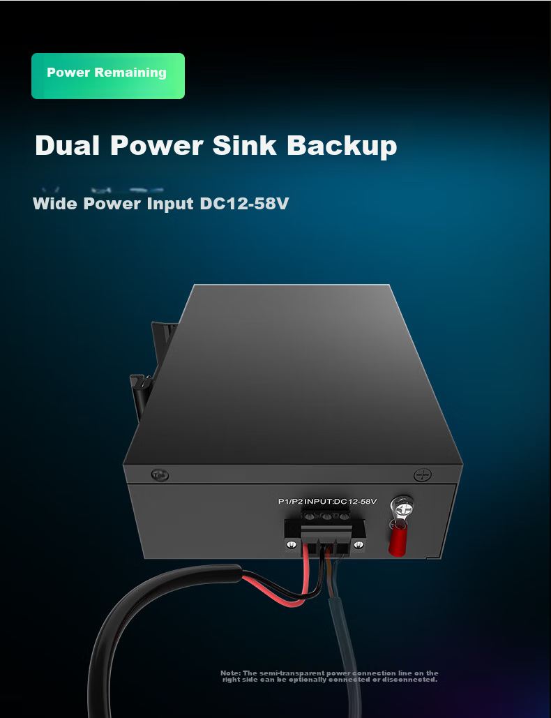 OAMLink Industrial Switch, 8-Port, 100Mbps, DIN Rail Mount, Metal Body, OAM-6000 9