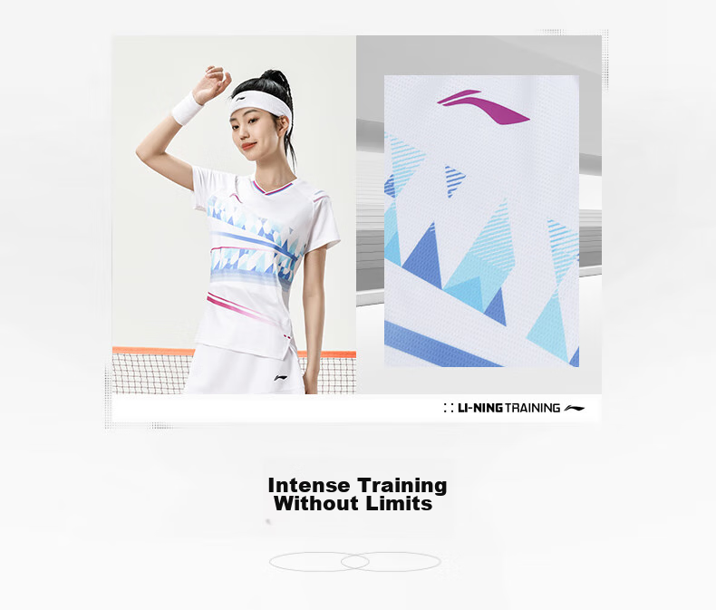 Li-Ning Badminton Jersey International Star Series, Unisex Competition Top, Standard White, M 11