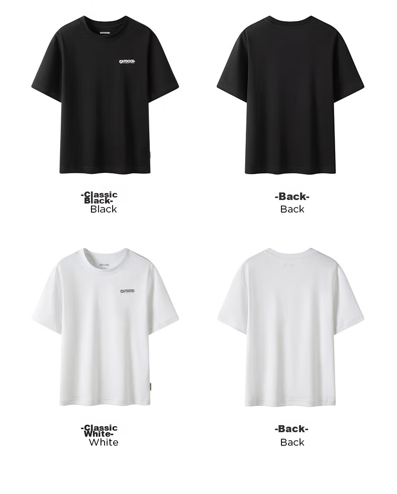 OUTDOOR PRODUCTS Women's Pure Cotton T-Shirt Spring Summer 2026 Breathable Couple Short Sleeve Light Spring Dopamine Rainbow T-Shirt OFTX422461 7