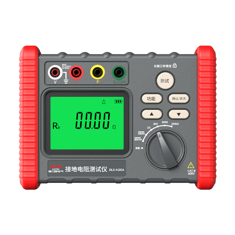 DELIXI ELECTRIC Ground Resistance Tester Handheld Earth Grounding Digital Resistance Meter Lightning Protection Instrument