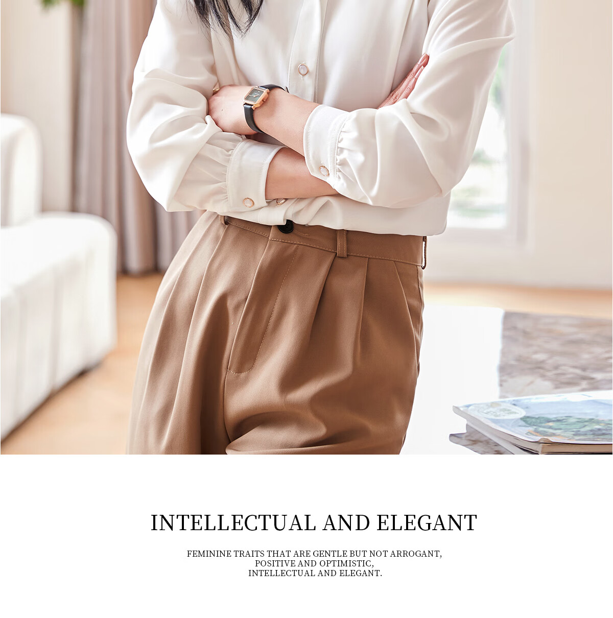 Chushen Spring Autumn Long Sleeve Shirt Women Professional Casual Commuter Lapel Versatile White Shirt S13JC2998 17