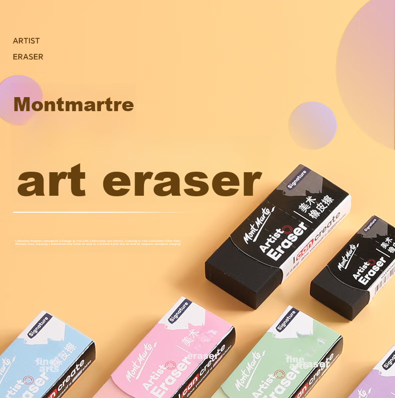 Mont Marte Eraser Sketch Pencil, Art Eraser, Drawing Student Drawing Eraser, No Residue, No Trace, Medium Size, 5 Pieces, Macaron Green, Specially for Art Use 1