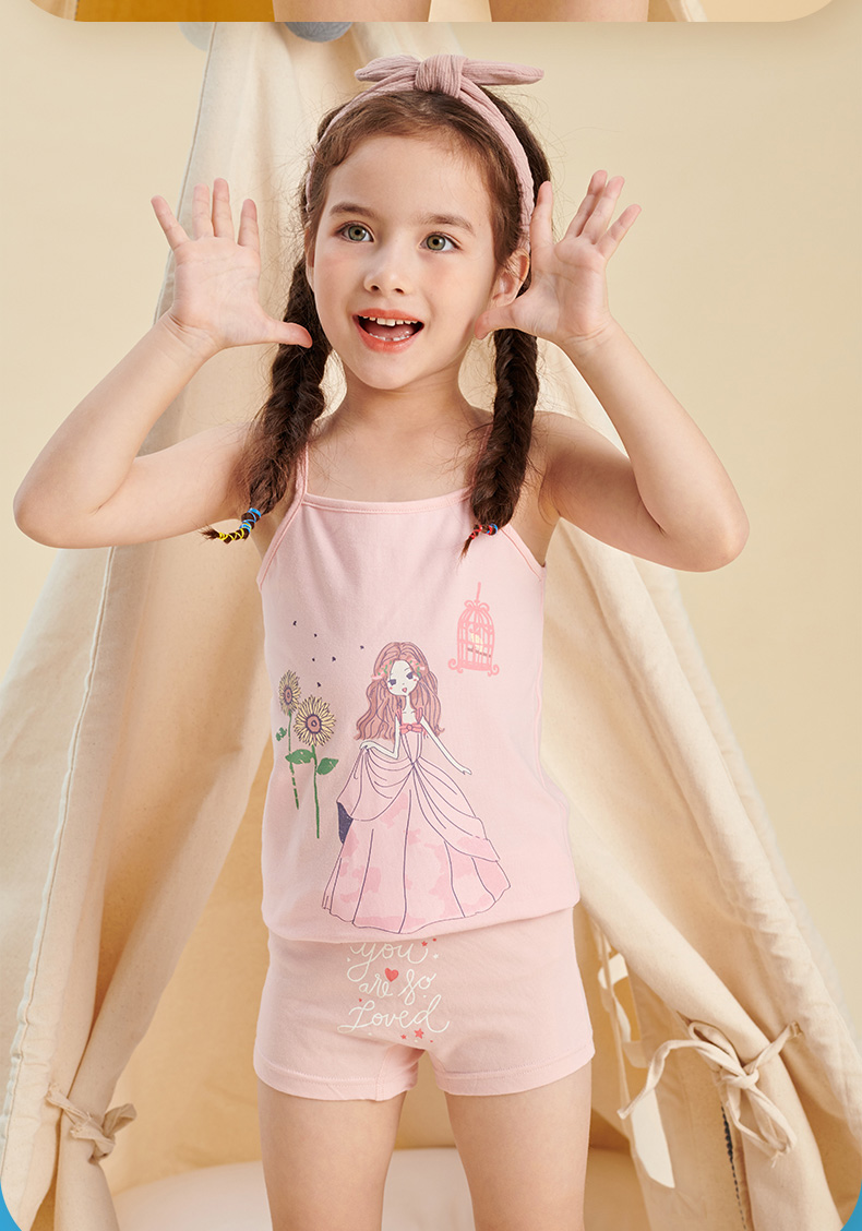 朵熙儿 4条装儿童内裤女童平角裤宝宝四角裤棉质小女孩中大童青少年