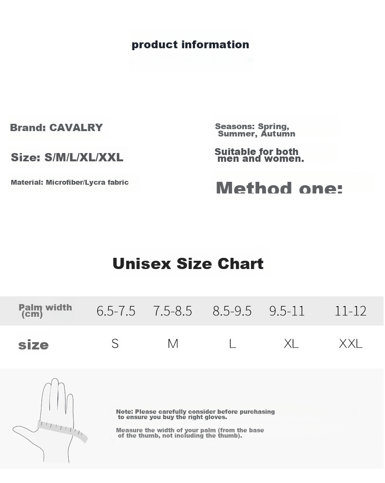 CAVALRY Bicycle Gloves, Half-Finger Mountain And Road Bike Gloves, Men's And Women's Sports Fitness Cycling Gear, Black S 11