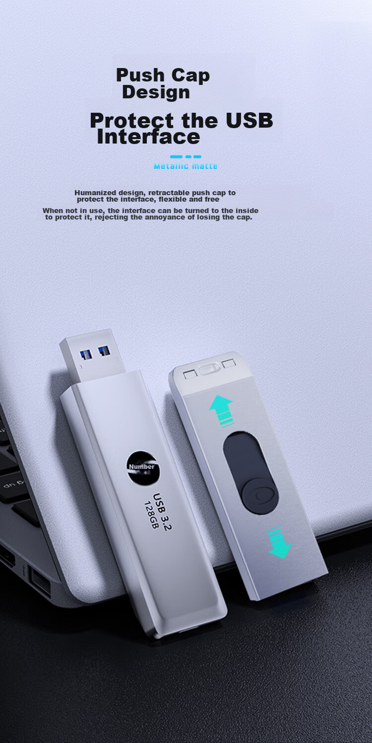 HP 32GB USB3.2 Gen1 Flash Drive, 819w Metal USB Stick, Extendable High-Speed Read/Write Large Capacity Flash Drive, Quality Stylish Portable Thumb Drive 12