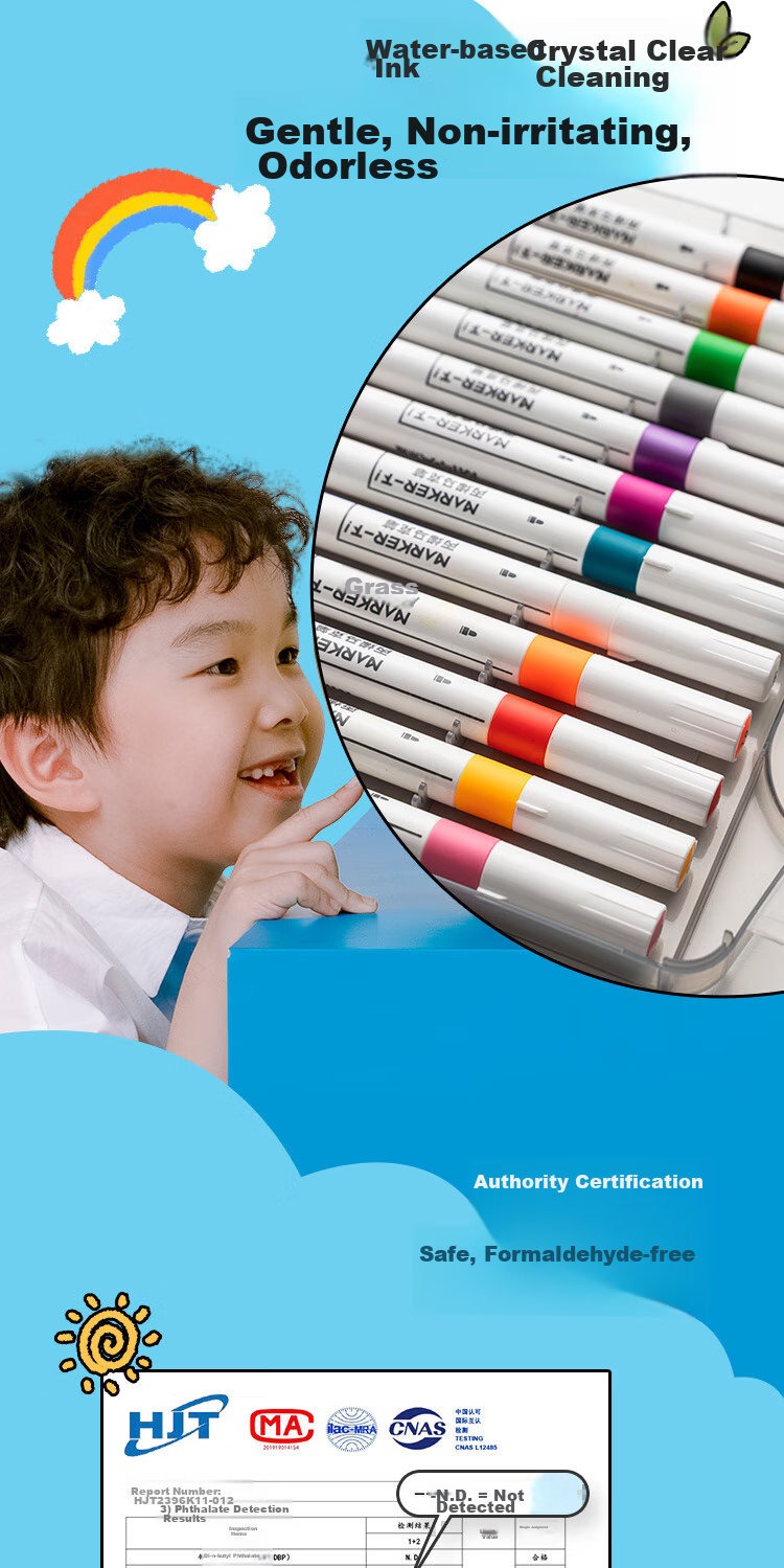MIYA Acrylic Markers, 12 Colors, Waterproof, Quick-Drying, Large Capacity, Single-Tip, Wear-Resistant, for Art Students And Children, Hand-Drawn, Graffiti, Art Sketching, Watercolor Pens, Art Educatio 3