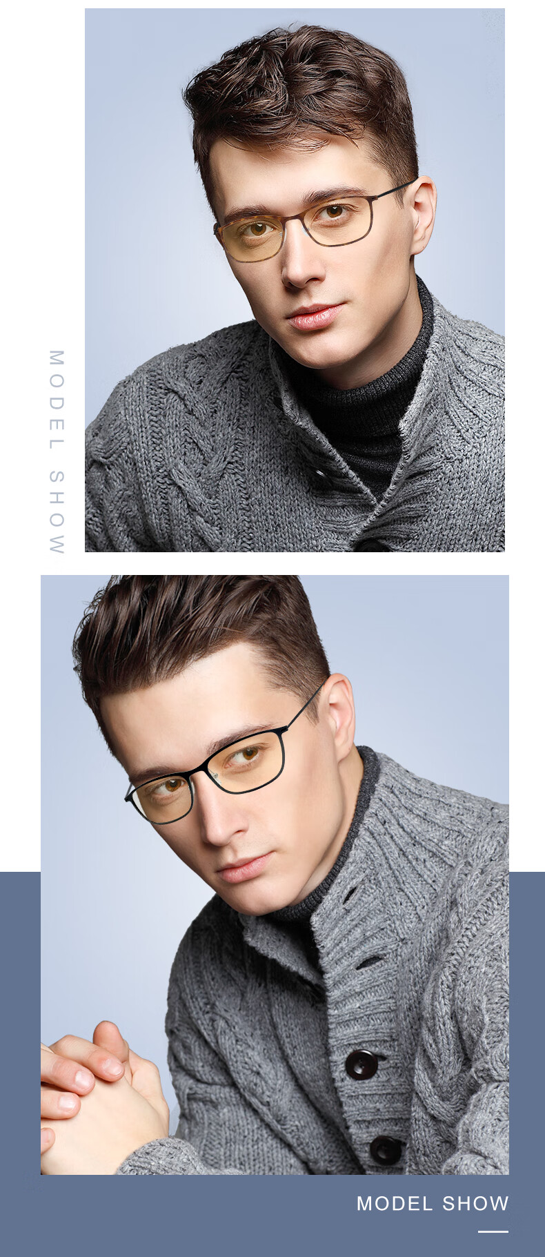 Quark Anti-Blue Light Glasses, Computer Radiation Protection, UV Blocking, Anti-Glare, Ultra-Light, Non-Prescription Protective Eyewear, Non-Polarized Lenses for Men And Women, 106C1 9