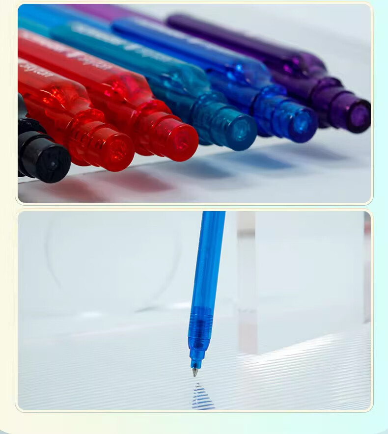 Schneider Gel Pen, 0.5mm, Black, Quick-Drying, Large Capacity, Retractable, Signing Pen, Writing Pen, Exam Pen, Office Meeting Pen - Sika Tong Transparent Black 13