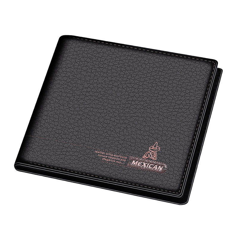 MEXICAN Men's Wallet, European And American Fashion Bill Holder, Top-Grain Leather Short Wallet, Birthday Gift for Men And Fathers