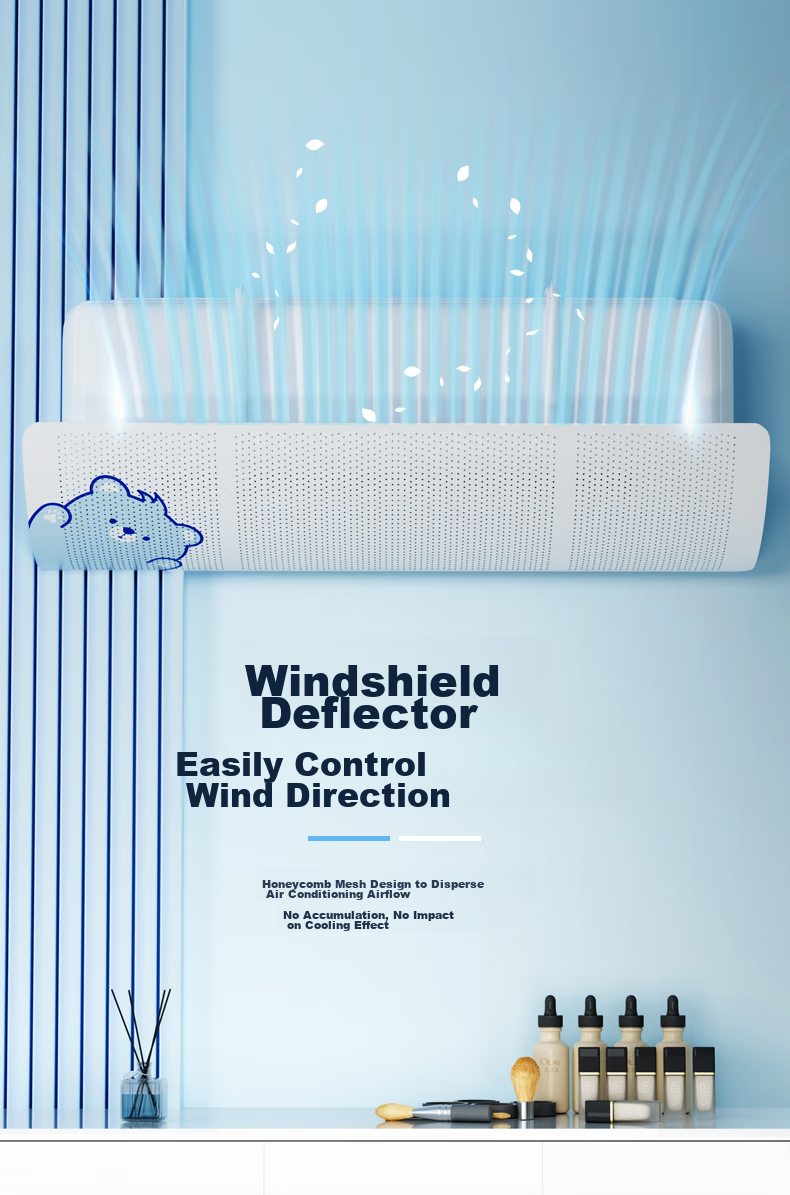 XIAOHUANGHOU Air Conditioner Wind Deflector, Baby Anti-Direct Blowing Shield, Postpartum No-Drilling Vent Cover, Universal Windproof Baffle 2