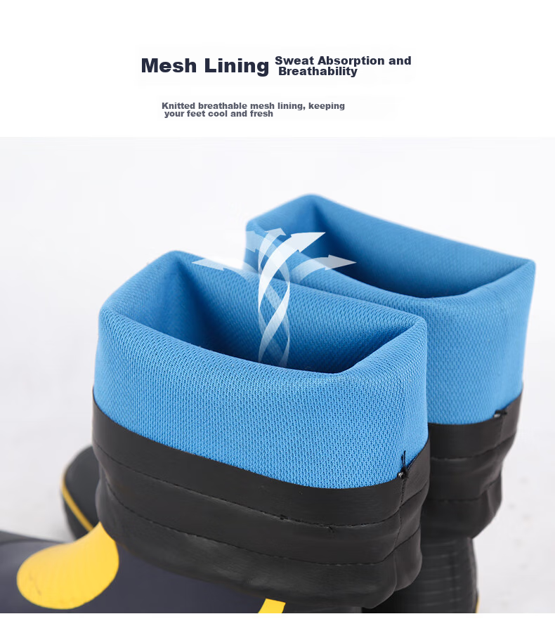 Jolly Walk Water Boots, Rain Boots for Men, High-Top Waterproof Shoes, Long Fishing Boots, Car Washing Waterproof Overshoes, Rubber Shoes JW211 Blue And Yellow 41 17