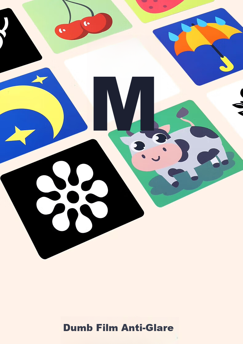 Mimeng Black And White Card for Infants 0-3 Months, Newborn Visual Stimulation Cards, Complete Set of Colorful Cards, Toys for Newborns, Gift 7