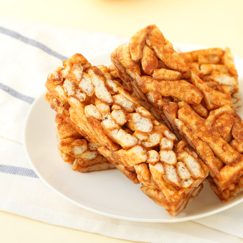 三只松鼠黑糖味沙琪玛500g 营养早餐代餐传统香酥糕点蛋糕休闲零食