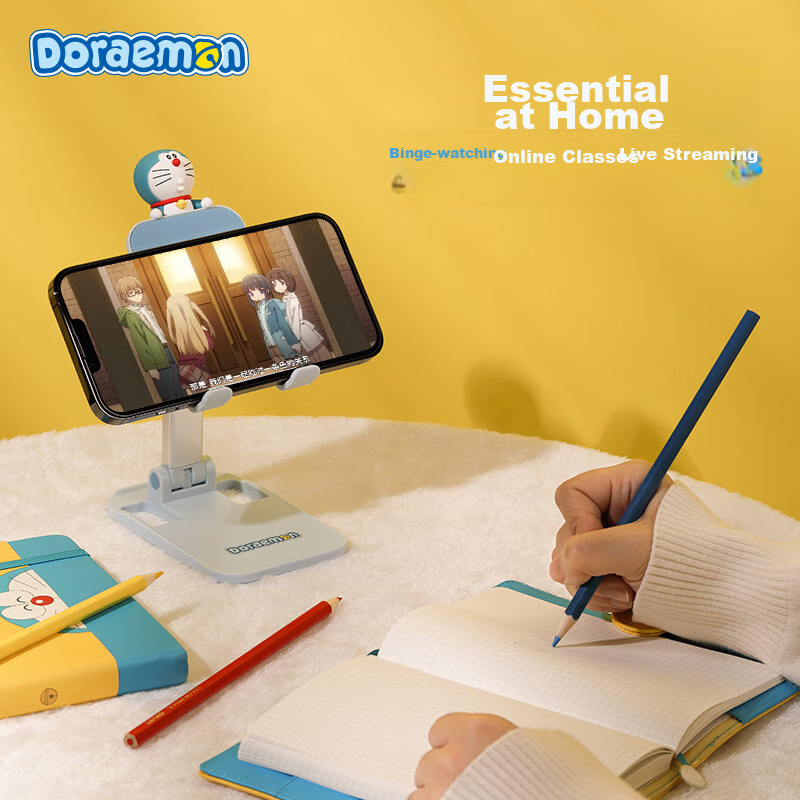 Подставка для телефона ROCK Doraemon, складная, регулируемая, настольная, портативная, телескопическая, для видеоигр, прямых трансляций, для Apple, Huawei, Xiaomi