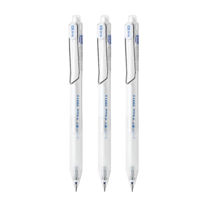 Dongmi Gel Pen, Signature Pen, Water-Based Ink, 0.5mm ST Tip, Retractable, Quick-Drying, for Exam Practice, Students, Office Use, Elementary to High School Exams, Postgraduate Entrance Exam Preparation, Essential Blue Color, 3 Pens DM911A