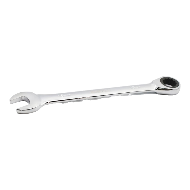 ELECALL Fixed Head Ratchet Wrench, 18mm, Quick-Release Dual-Purpose Box-End Wrench, Labor-Saving, Extended, Industrial And Household Use