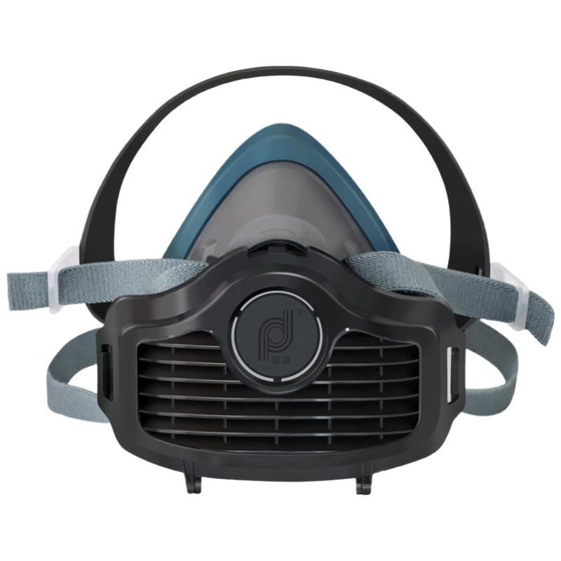 Puda Dust Mask, Heavy-Duty Grinding Face Shield for Industrial Dust, Welding, Renovation, Painting, Coal Mining, Cement, Smog And Droplet Protection, Liquid Silicone Mask FC-8017 with 20 Filter Pads Included