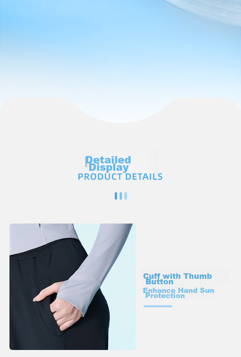 CAMEL Slim-Fit Original Yarn Sun Protection Clothing for Women, UV-Resistant Breathable Sun Protection Garment [Camellia Series], 2XL 21
