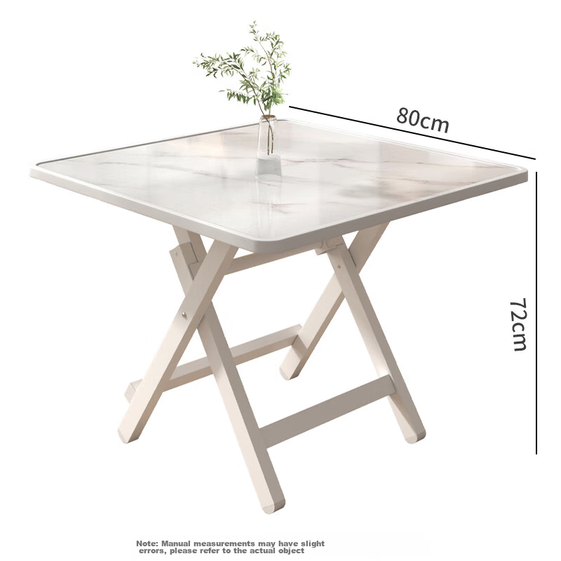 Chibailun Folding Table, Dining Table for Small Apartments, Foldable Eating Table And Chairs Set, Simple And Portable Small Square Table