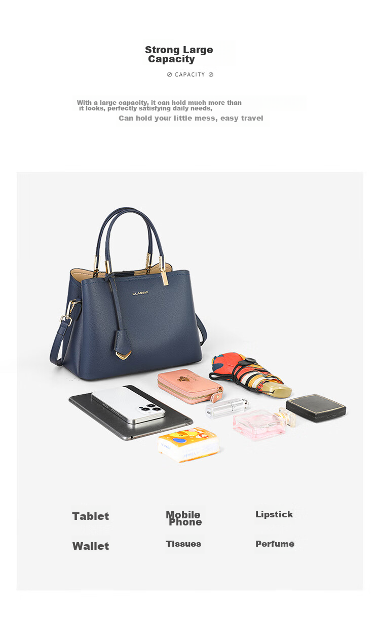 Aiqinghai Leather Handbag, Women's Bag, Large Capacity Tote Bag, Shoulder Crossbody Casual Birthday Mother's Day Gift, Practical Present for Mom 10
