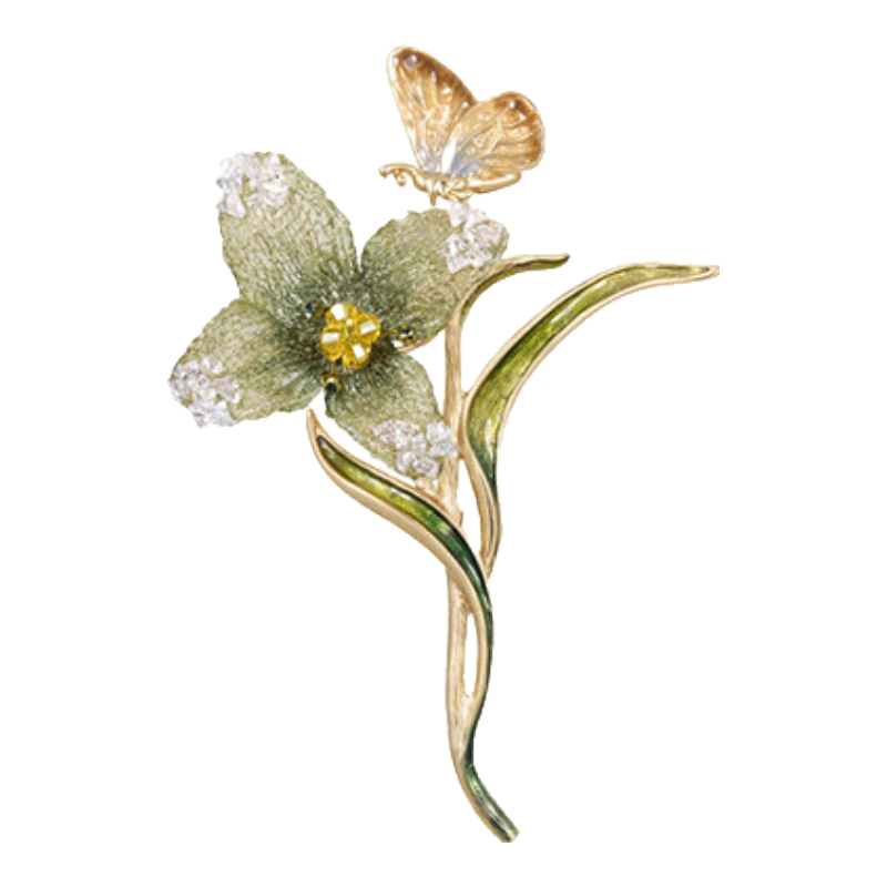 She's Monet Embroidered Flower Light Luxury High-End Women's Brooch, Fashionable Corsage, Birthday Gift for Girlfriend