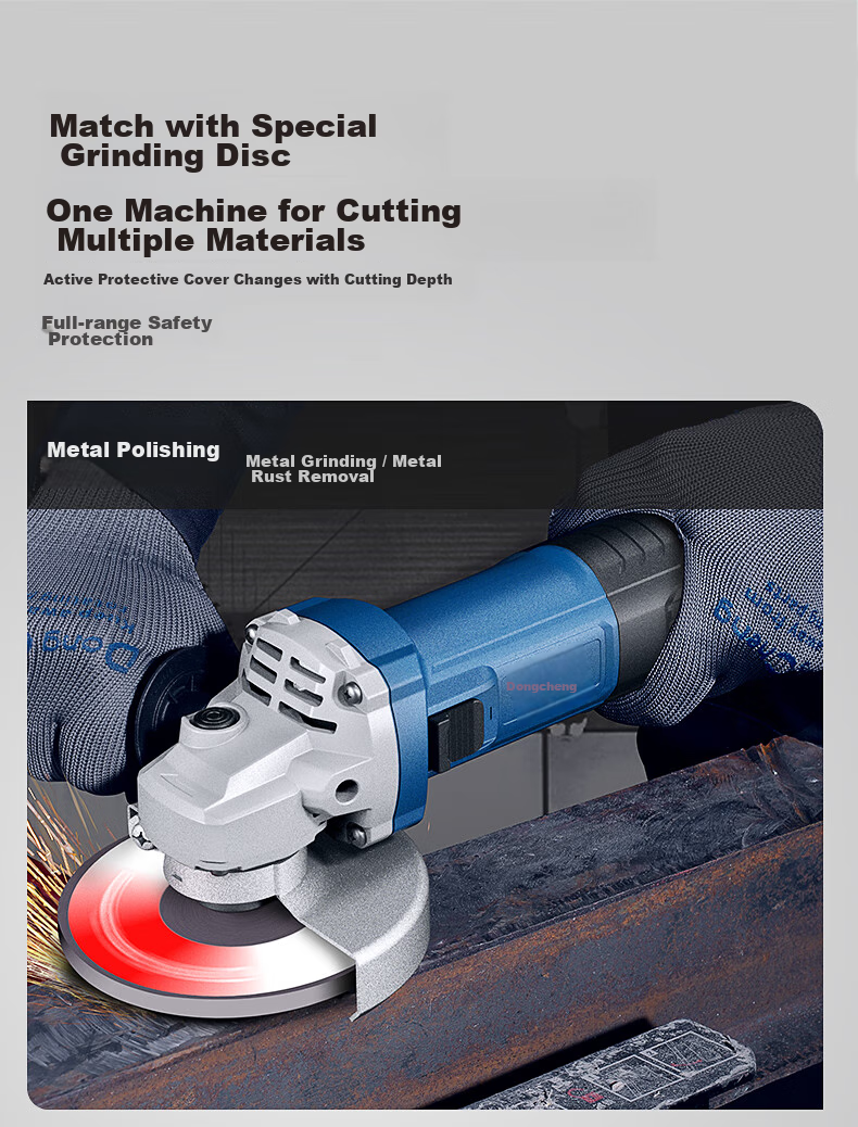 Dongcheng 1100W Angle Grinder S1M-FF Industrial Angle Polisher, Cutting Machine, Hand Grinder, Electric Tool 9
