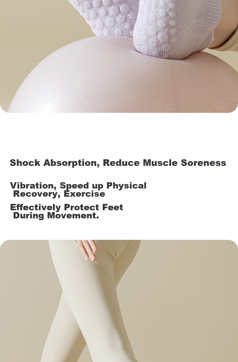 Ziyouxi Yoga Socks for Women, Professional Sports Fitness Non-Slip Socks, Pilates Mesh Breathable Seamless Anti-Pilling Boat Socks for Spring And Summer 7