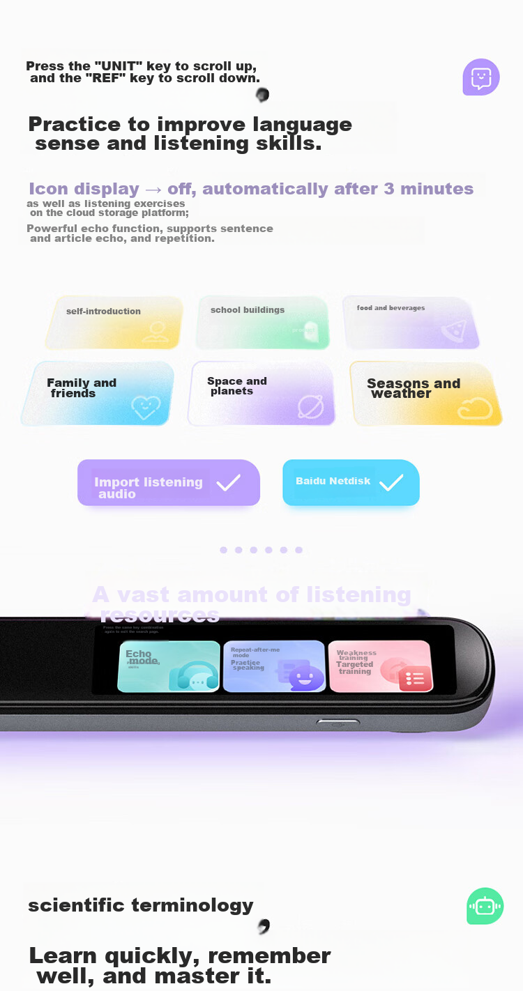 IFLYTEK AI Dictionary Pen P30 Pro English Reading Pen Learning Device, English Translation Tool, Suitable for All Ages from Preschool to High School 12