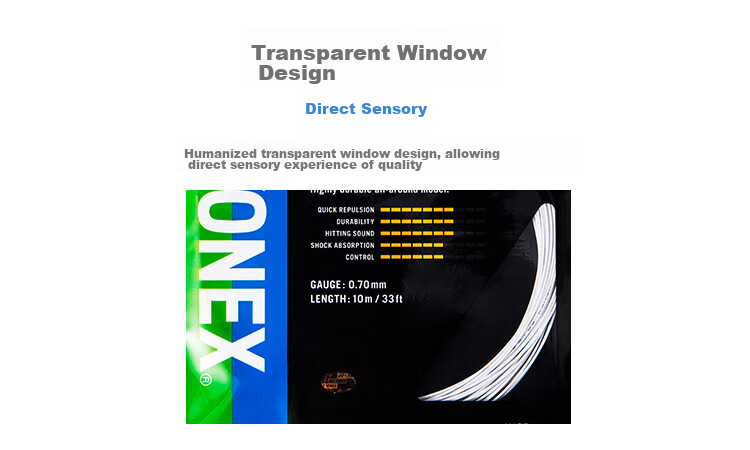 YONEX Badminton String, Durable High-Tension Competition And Training Strength Type, BG65Ti-011, White 7
