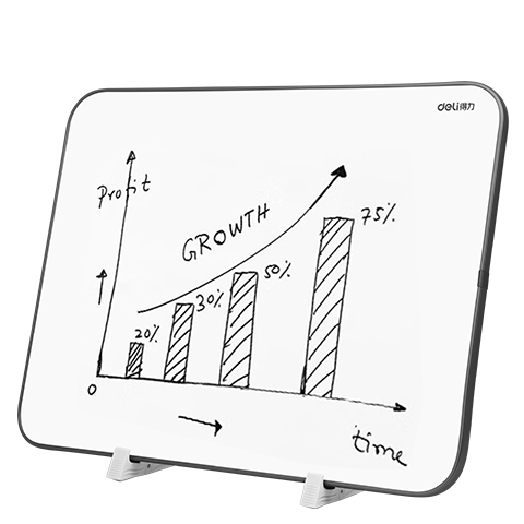 Deli 30*22cm Black Double-Sided Small Whiteboard, Children's Magnetic Whiteboard Writing Board Small Blackboard Whiteboard with Stand, Home Office Handwriting Board Children's Drawing Board Reminder Board