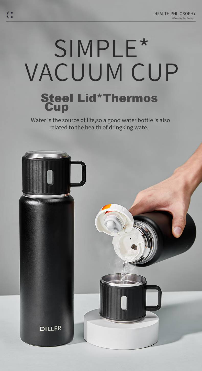 CICA Insulated Mug for Women And Men, Large Capacity, Stylish Design, 316L Food-Grade Stainless Steel, Student Water Bottle, New 2026 Model 1