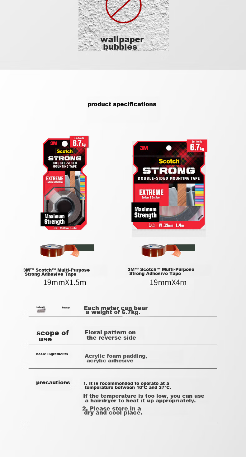 3M Scotch-Brite Nano Transparent Invisible Double-Sided Tape, Square 16 Pieces 410-SQ16, High And Low Temperature Resistant, Waterproof, 2.5CM*2.5CM, Suitable for Glass, Tile, And Metal Surfaces 11