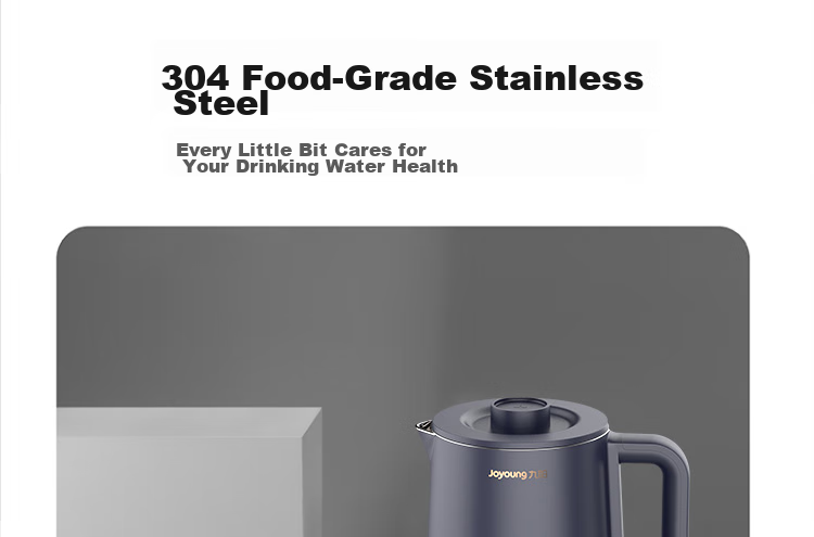 Joyoung Electric Kettle, 1.7L Capacity, Seamless Inner Pot, Double-Layer Temperature Lock, Anti-Scalding Design, for Home Use, Model K17FD-W6310 9