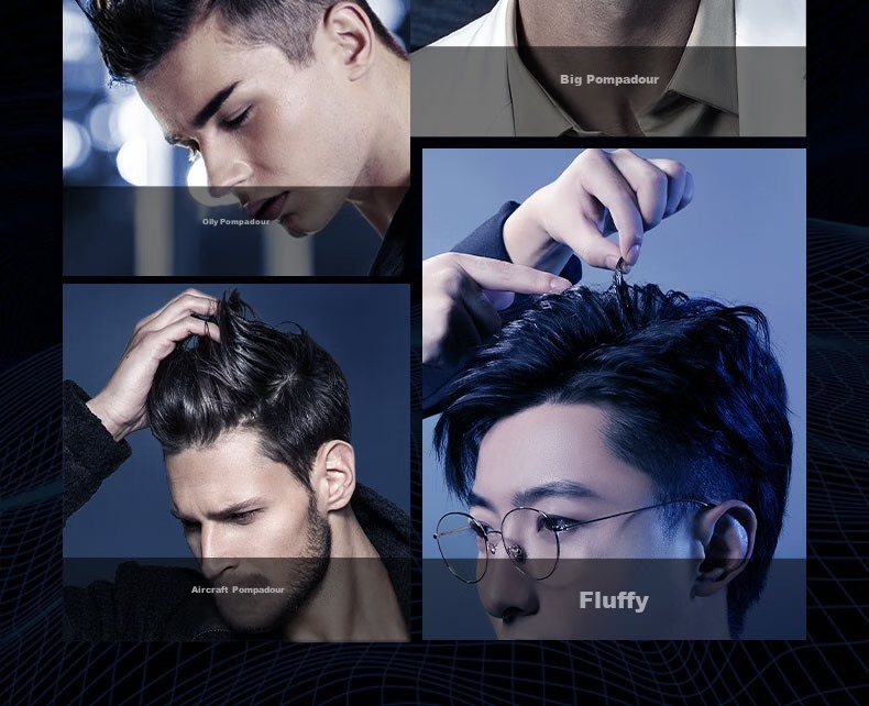 BAHAINIAO Fluffy Styling Comb, Men's Curved Comb, Oil Head Rake, Back Comb, Styling Large Bun, Airplane Head, Curly Hair Three-Piece Set 4