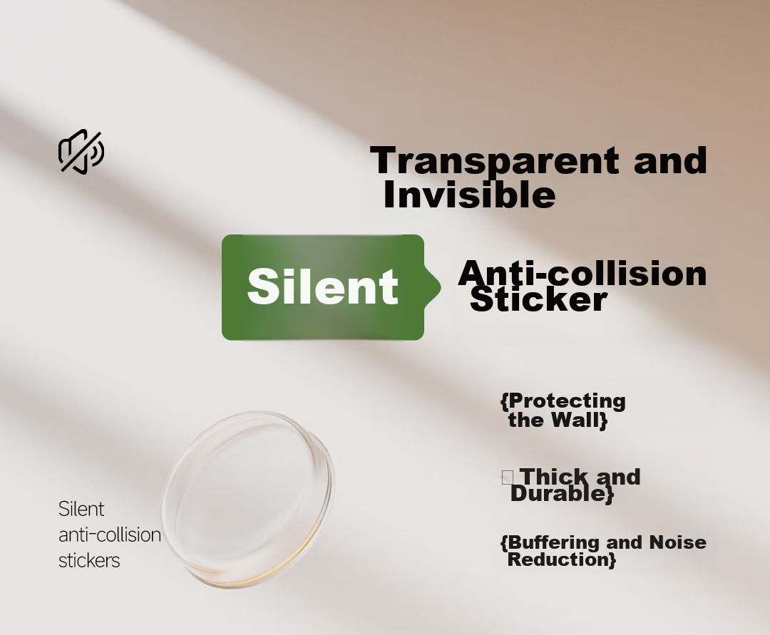 Silicone Anti-Collision Sticker, Transparent Silicone Anti-Collision Particles Door Handle Anti-Collision Pad Anti-Collision Door Gadget Anti-Bump Silicone Protective Strip, Flat Φ12mm*4mm 1