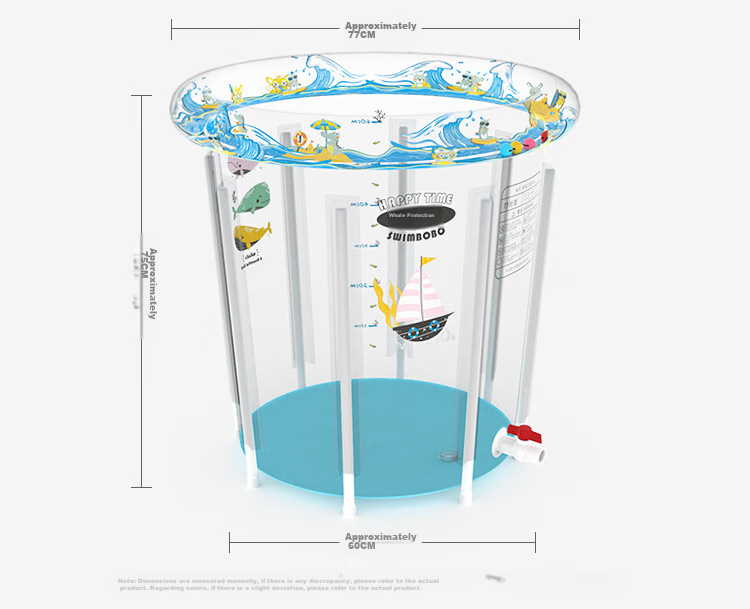 Kingpou Baby Swimming Pool, Foldable Frame Pool for Home Use, Children's Bathing Tub K6002 6